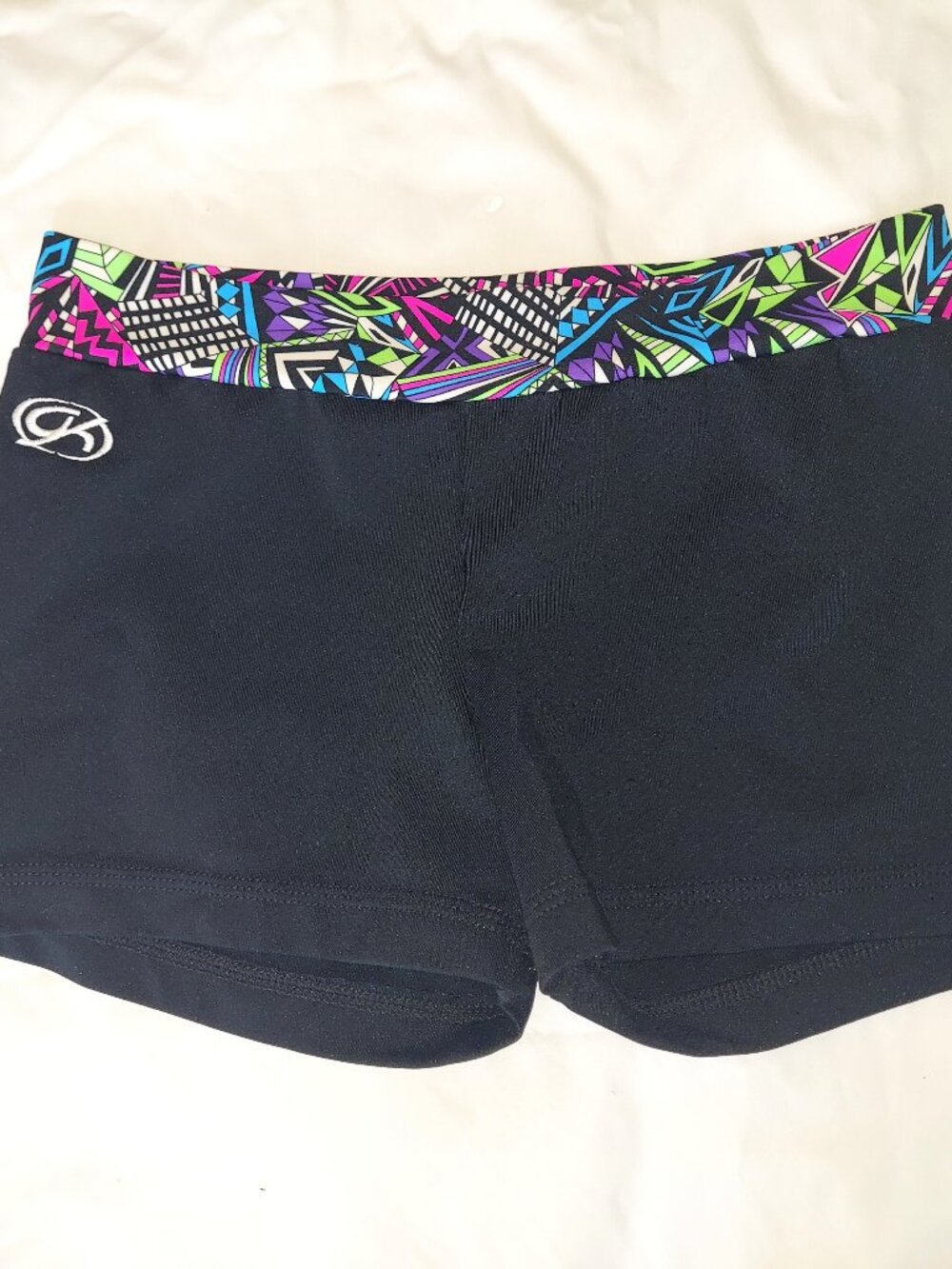 GK Booty Shorts with Colorful Waistband AL